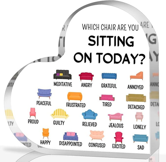 Mental Health Decor, Psychotherapy Affirmations Heart Acrylic Sign, School Counselor Sign, Anxiety Relief Social Psychology Sign, Mental Health Gifts for Social Worker Classroom School Counseling