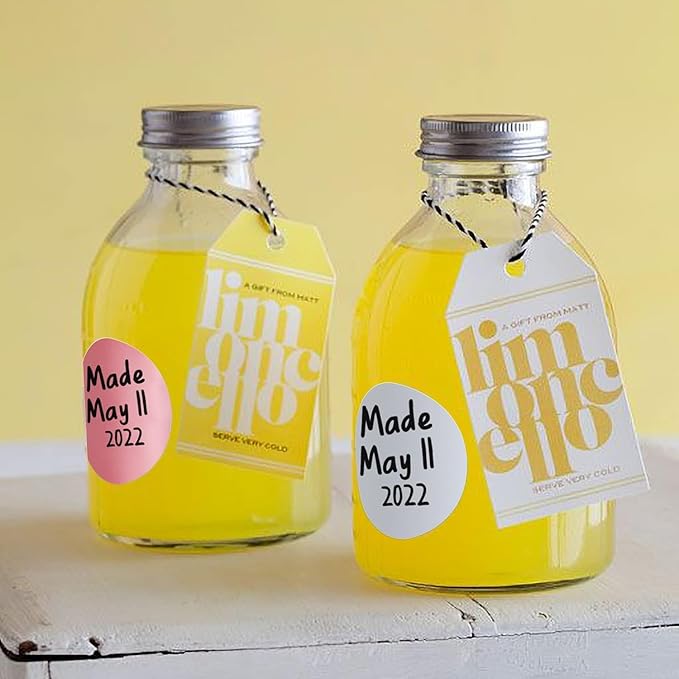 Hybsk 2 inch Circle Color Direct Thermal Stickers Shipping Labels for Barcodes,Name Tag,DIY Logo Design,QR Code,Inventory– Compatible with Zebra,Rollo and More-750 pcs (2 inch,White)