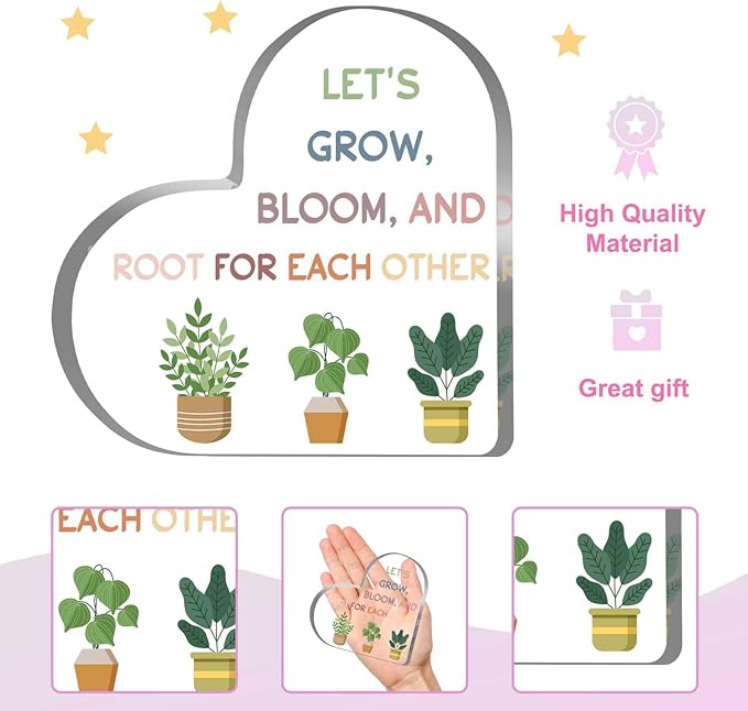 Mental Health Awareness Decor, Psychotherapy Affirmations Heart Acrylic Sign, Growth Mindset Sign, School Counselor Sign, Psychology Therapy Gift for School Home Therapy Office Living Room Bedroom