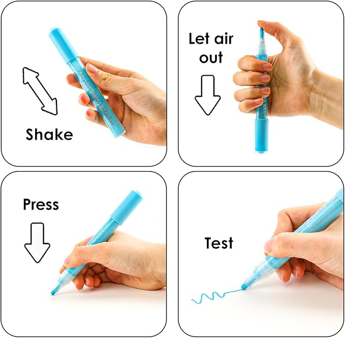 Grabe Medium 24-Piece Acrylic Chisel Tip Marking Pen Set In Macaron Colors