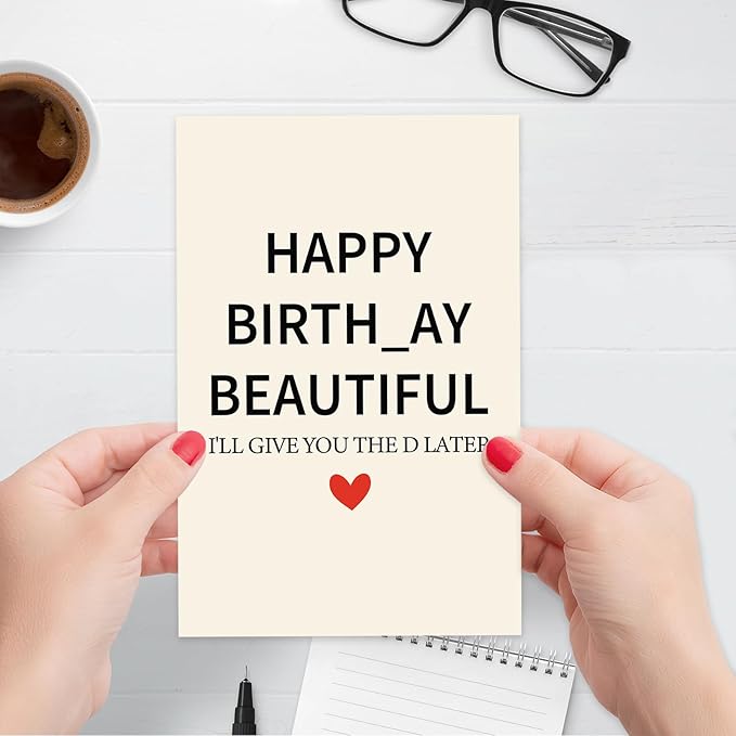 Funny Birthday Card for Wife from Husband, Best Gift for My Wife Birthday, Happy Wife Birthday Gift Ideas for Her, Sweet Birthday Card for Women Her Girlfriend