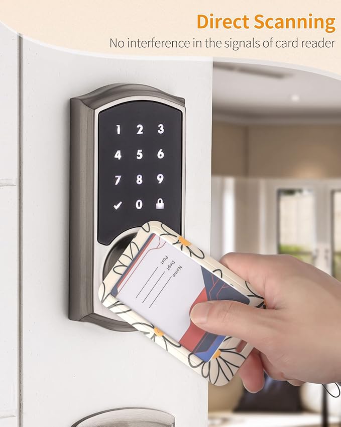 Uniclife 2 Pack Floral Sliding Badge Holder White Blue Flower Plastic Case with Retractable Badge Reel Carabiner Clip and Detachable Lanyard Strap Hard Vertical Card Protector