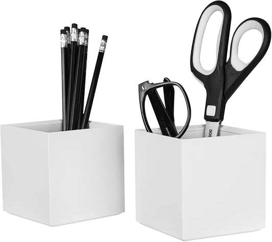 Bostitch Office Konnect Pencil Cup Desk Organizer, Pen Cup, 2-Pack, White