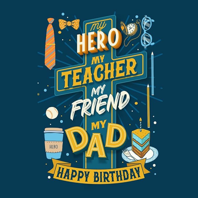 Prime Greetings Religious Birthday Card For Dad, Made in America, Eco-Friendly, Thick Card Stock with Premium Envelope 5in x 7.75in, Packaged in Protective Mailer