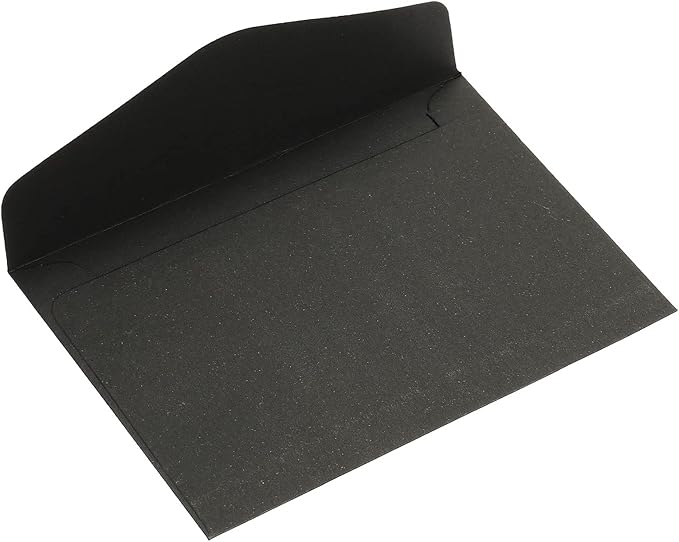 PATIKIL Mini Envelopes, 100 Pack Paper Blank Small Items Storage Business Card Holder for Greeting Note Party, Black