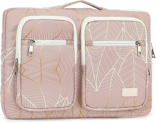 canvaslife 360° Protective Laptop Sleeve Case Bag Cover with Handle For iPad 12.9 inch,MacBook Pro Air 13" and 12.5 inch-13.3 inch Laptop (Golden leaf)