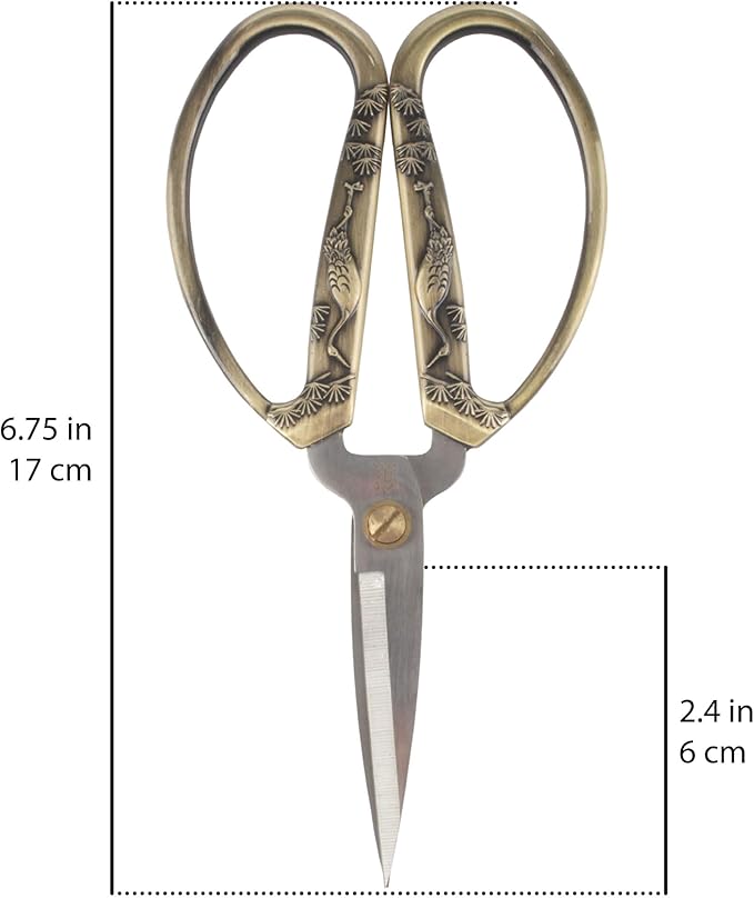 JubileeYarn Classic Chinese Small Embroidery Craft Scissors - Bronze - 3 Scissors
