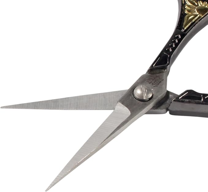 JubileeYarn Sun Motif Embroidery Craft Scissors - Black - 10 Scissors