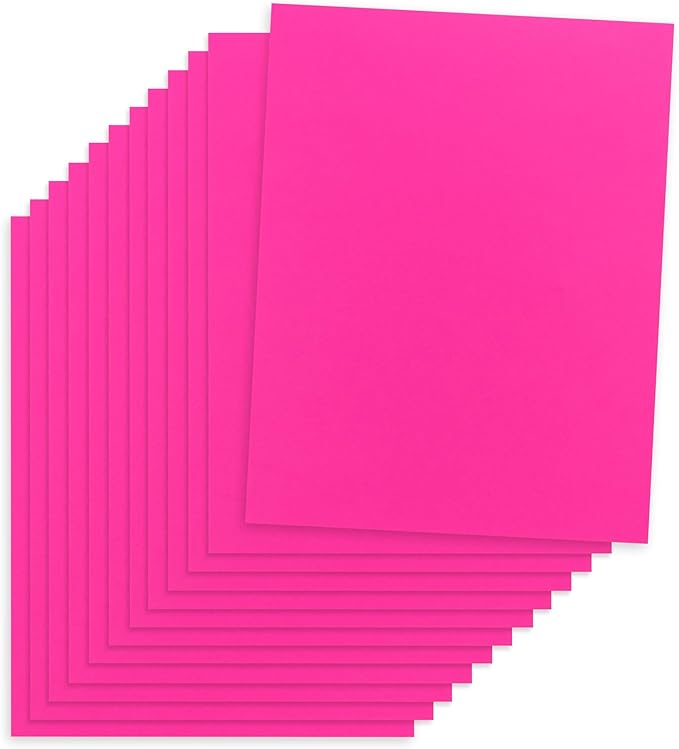 Hygloss Fuchsia Colored Paper - 24 lb, 89 GSM, Acid-Free, Fade-Resistant, 11x17-Inch Ledger Size Color Copy Paper, 90 Sheets