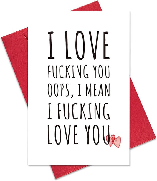 Ogeby Cute Valentines Day Card for Girlfriend, Sweet Valentines Day Cards Gifts for Her, Lovely Anniversary Cards Gifts for Wife, Humor I Love You Card
