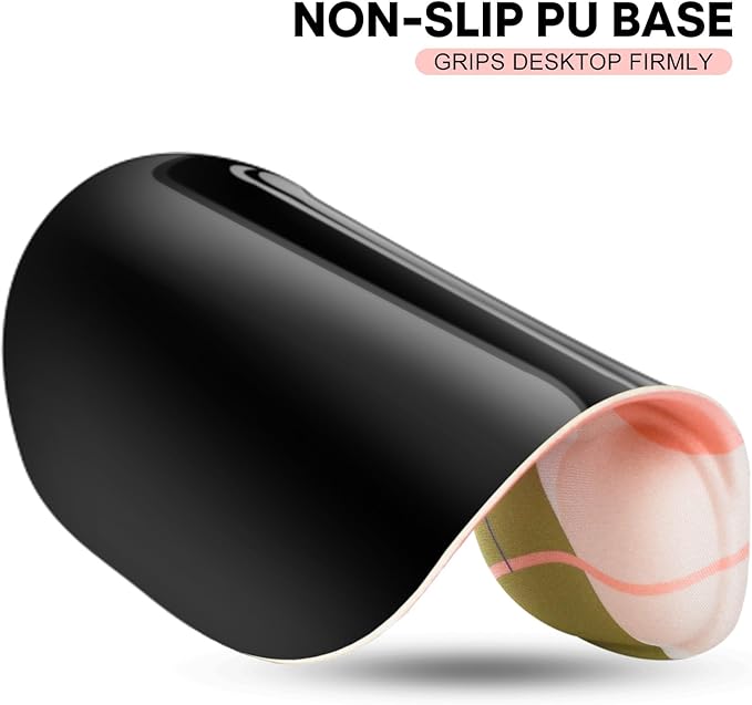 JIKIOU Mouse Pad, 2 Pack Ergonomic Mouse Pads with Comfortable Gel Wrist Rest Support and Lycra Cloth, Non-Slip PU Base for Easy Typing Pain Relief Durable and Easy to Clean Small Rose