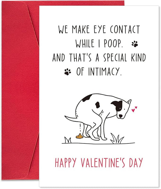 Ogeby Funny Valentines Day Card from Dog, Humor Valentines Day Gifts for Dog Lover, Cute Dog Valentines Gift ideas for Men Women