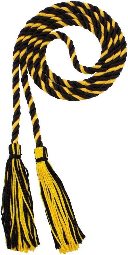Tassel Depot Graduation Honor Cord - Black/Gold - Every School Color Available - Made in USA