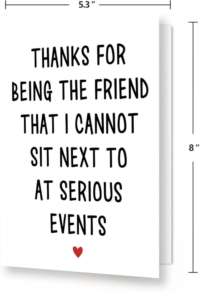 Funny Best Friend Birthday Card for Men Women, Good Ideal Gift for Him Her, Happy Friendship Birthday Card, Touching Bestie Appreciation Card