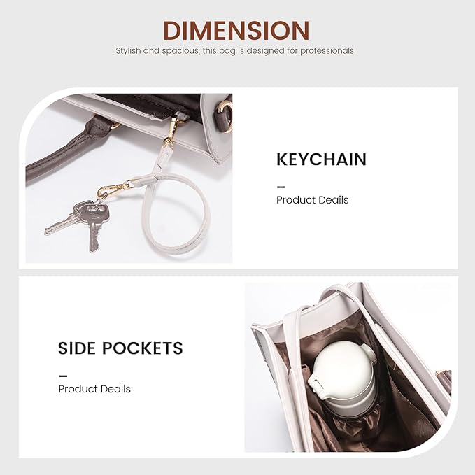 LOVEVOOK Laptop Tote Bag for Women, Work Totes Business Office Computer Briefcase with Clutch Purse