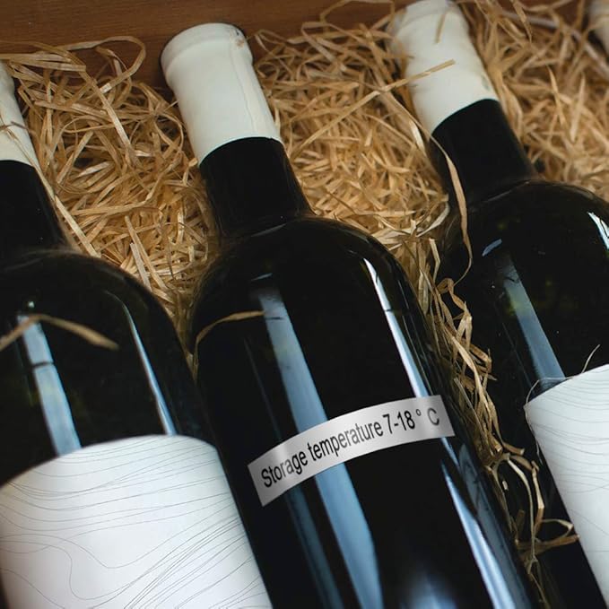 Phomermo D30 Label Maker Tape, Black on Silver Glitter Transparent Label Sticker Thermal Paper Self-Adhesive, 14 x 40mm (1/2" x11/2) 160 Tapes/Roll, 3 Rolls for D30 D35 Q30 Q30S Q31 D30Pro