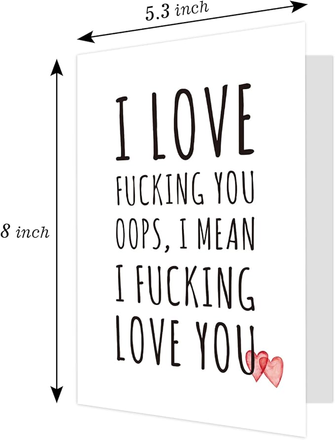 Ogeby Cute Valentines Day Card for Girlfriend, Sweet Valentines Day Cards Gifts for Her, Lovely Anniversary Cards Gifts for Wife, Humor I Love You Card