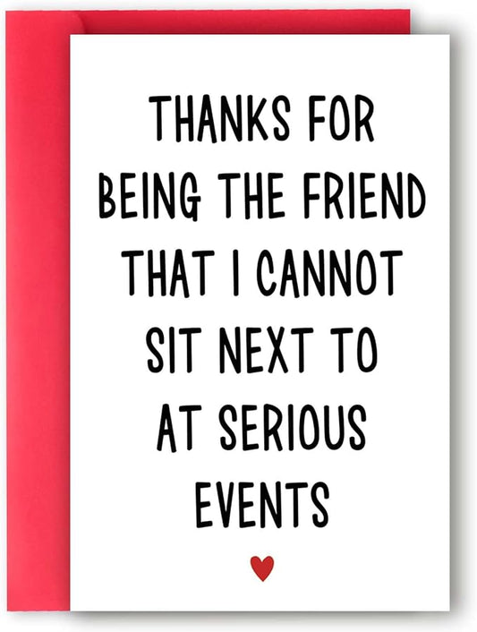 Funny Best Friend Birthday Card for Men Women, Good Ideal Gift for Him Her, Happy Friendship Birthday Card, Touching Bestie Appreciation Card