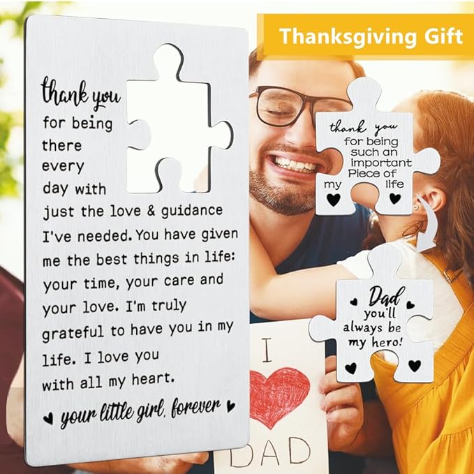 llxxeyopqdxz Thank You Dad Gifts from Daughter, Wallet Card Insertion, Dad Appreciation Gift, Christmas Gifts for Dad from Daughter, Happy Birthday Dad Gift Card, Thanksgiving Day Gift for Dad.
