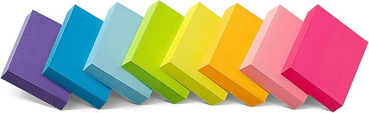 HappyHapi Sticky Notes 1.5x2 Inches Self-Stick Pads, Colorful Sticky Notes 100 Sheets/Pad, 8 Bright Colors Sticky Notes for Office Supplies, School, Home
