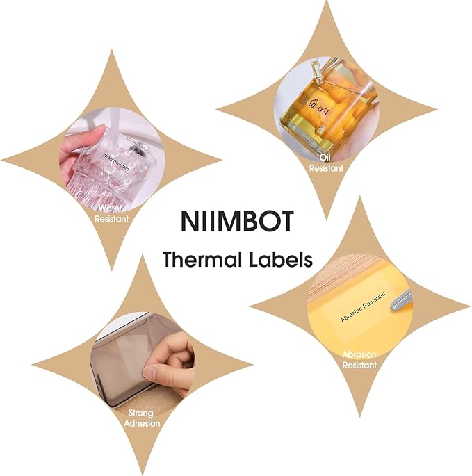 NIIMBOT Labels, 2'' x 3.15'' (50x80mm) Thermal Sticker Label, Waterproof Price/Memo Labels for NIIMBOT B1/B21/B3S/K3 Label Printer, 1 Roll of 95 Self-Adhesive Thermal Labels (Clear)