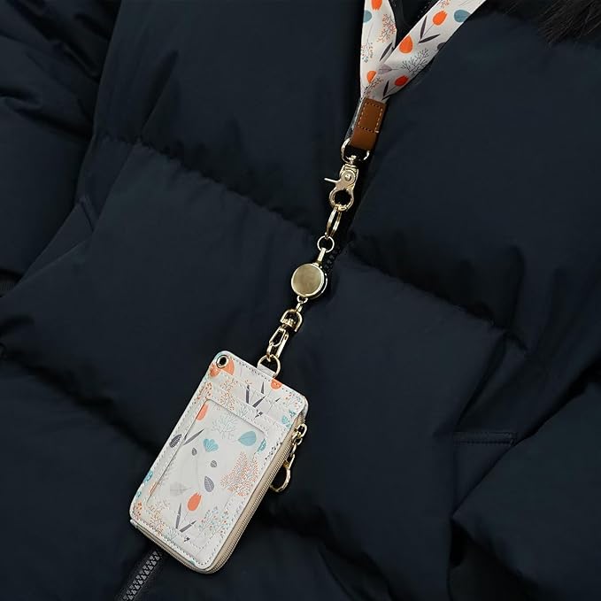 Cute Retractable Badge Reels with Key Ring & Carabiner Belt Clip,2 Pack Glittery Metal Retractable Keychain for ID Cards Name Holder Nurse, Teacher, Students (Silver, Bling Blue)