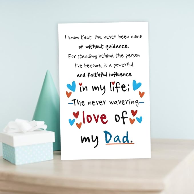 Funny Fathers Day Card Gift for Dad, Happy Birthday Gifts for Daddy from Daughter Son, Dad Birthday Card, Thank You Dad Card