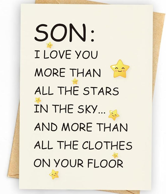 Birthday Card for Son | Son Birthday Card | Birthday Card Son | Son Birthday Card from Mom, Dad, and Parents | Funny & Happy Birthday Card for Adult Son | Birthday Gifts for Son