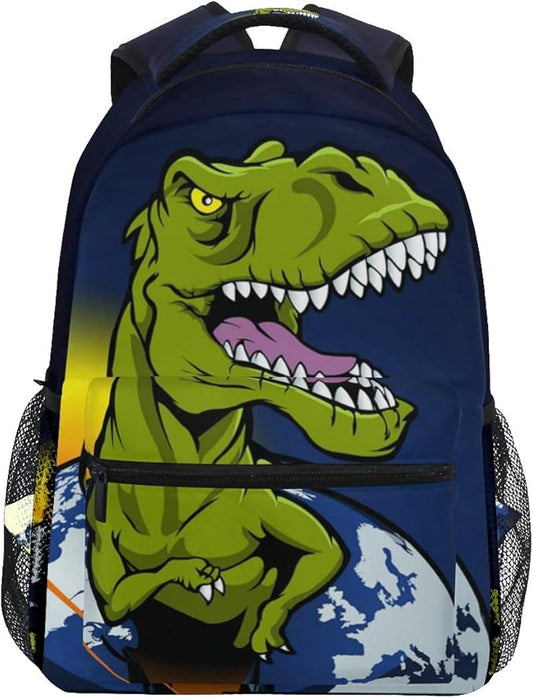 senya Dinosaur The Planet School Backpack Travel Rucksack Book Bag Laptop Backpack Casual Daypack for Travel/College/Work One Size