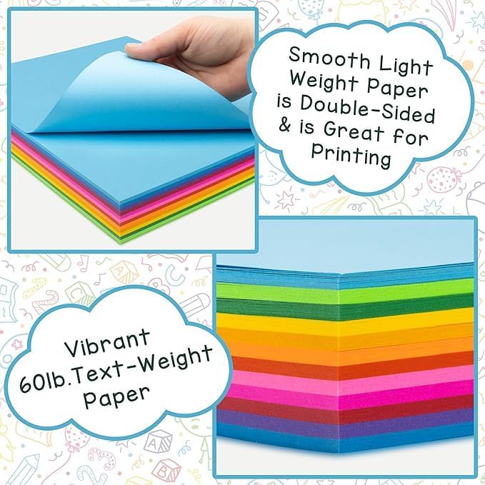 Hygloss White Paper - 24 lb, 89 GSM, Acid-Free, Fade-Resistant, 8.5x11-Inch Letter Size Color Copy Paper, 90 Sheets