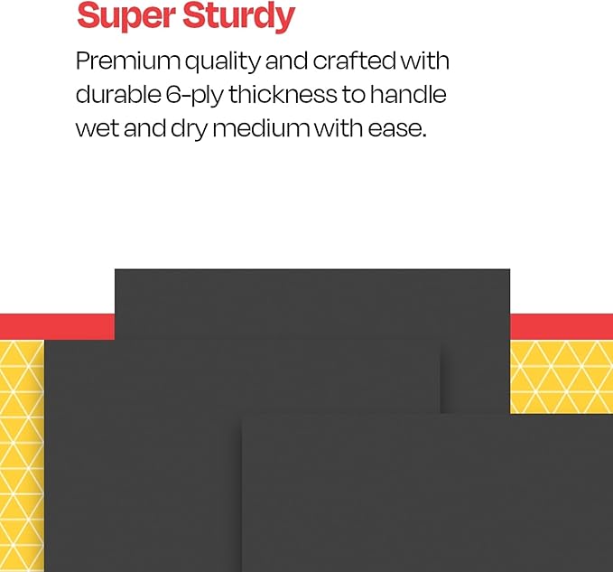 School Smart Railroad Board, 22 x 28 Inches, 6-Ply, Black, Pack of 25