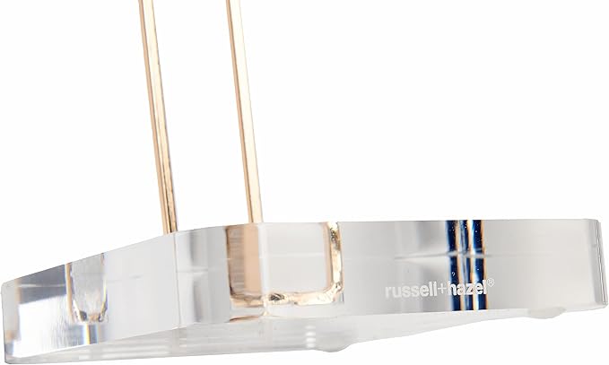 russell+hazel Acrylic Headphones Stand, Office Accessories, Clear, with Gold Hardware, 4” x 5” x 10.5” (93922)