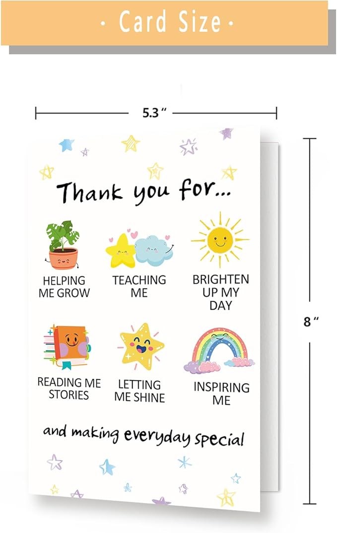 Funny Teacher Appreciation Gifts for Women Men, Cute Thank You Card for Teachers