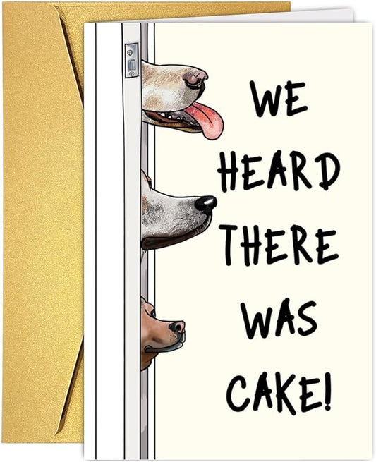 Funny Dog Birthday Cake Card for Him Her, Happy Birthday Card from Dog, Cute Birthday Cards for Dog Lovers, Dog Bady Card for Dog Mom Dog Dad Dog Friend, Birthday Card for Dog Owner