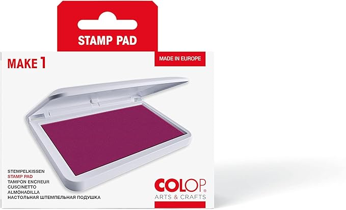COLOP Make Series, Ink Stamp Pads, with Non-Toxic Premium Ink, Water-Based Acid-Free (Cozy Red, Make 1-1-15/16" x 3-1/2")