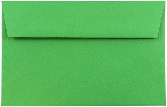 JAM PAPER A9 Colored Invitation Envelopes - 5 3/4 x 8 3/4 - Green Recycled - Bulk 500/Box