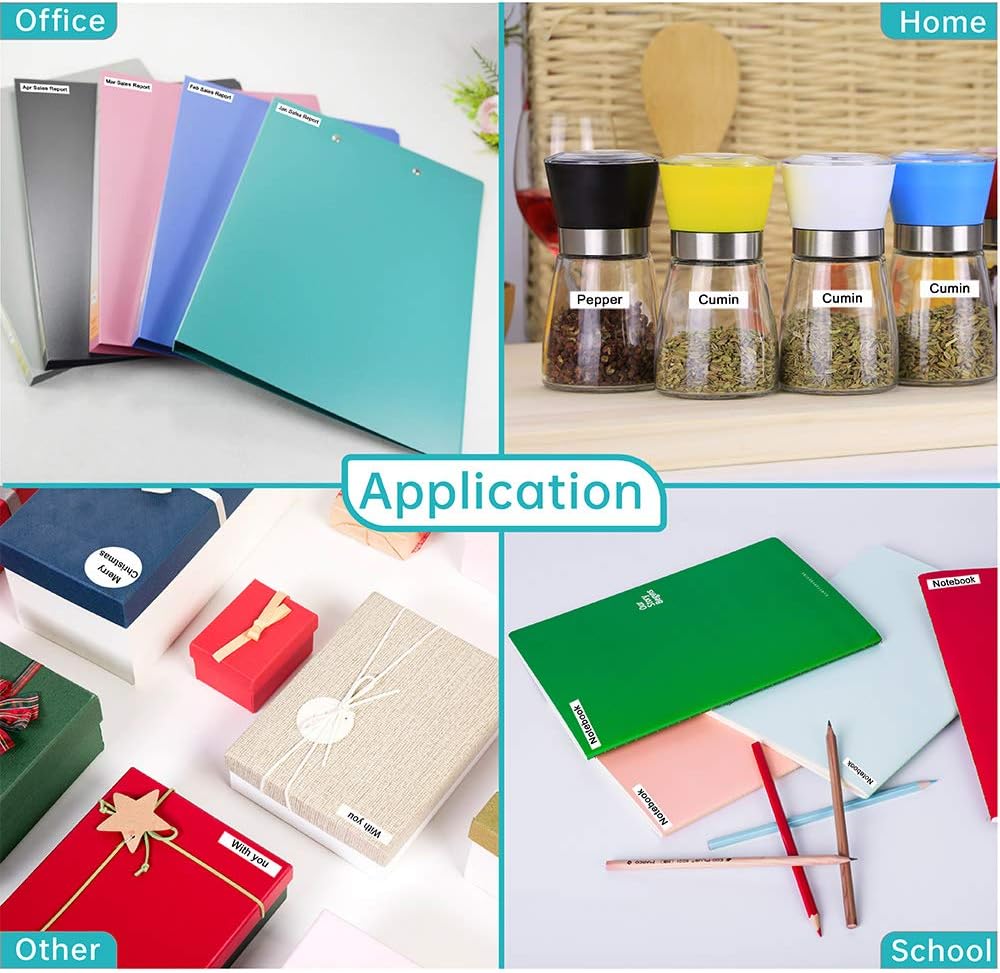 Absonic 4-Pack Compatible for Casio Label Maker Tape 9mm XR-9WE XR-9WE2S XR9WE2S 9mm Black on White Label It for KL-120 KL-60 KL-100 KL-750 KL750B KL-780 KL820 KL7000 KL7200 Label Maker, 3/8" x 26'