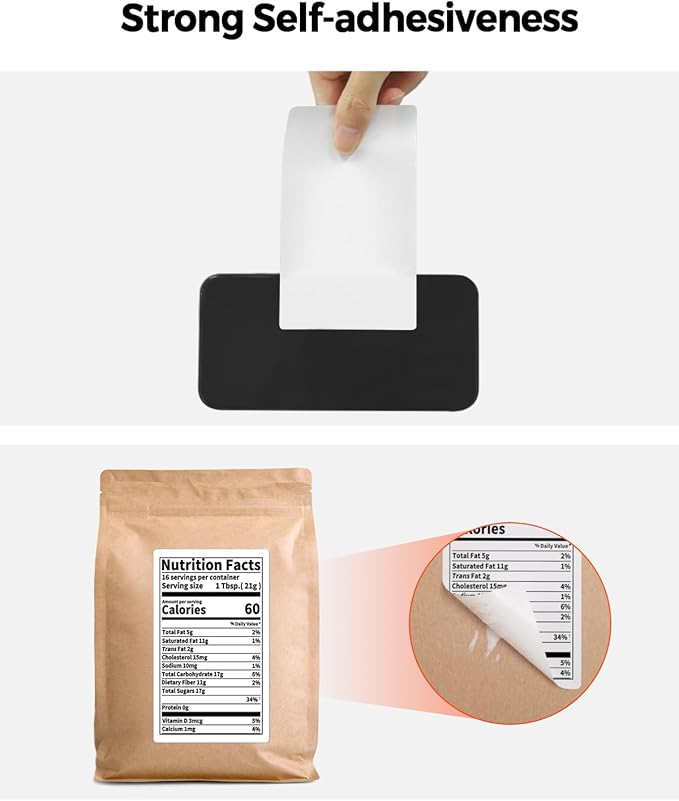 MUNBYN 3x5 Inch Thermal Shipping Labels, Multipurpose Fanfold Thermal Printer Labels for Small Businesses, Shipping Packages, 500 Sheets/1 Roll