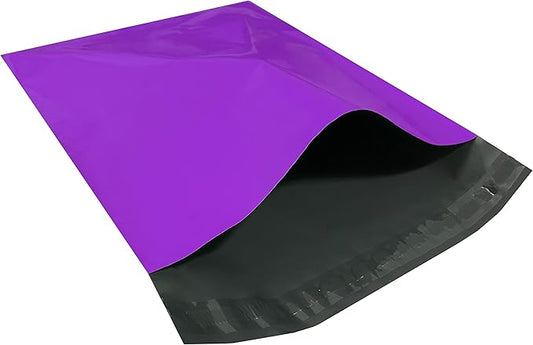 Colored Poly Mailers Pack of: (Purple, 10" x 13" pack of 500) Be creative with your packaging with Colored mailers