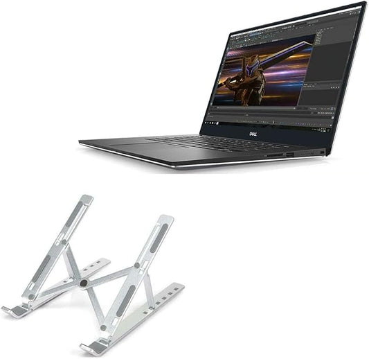 BoxWave Stand and Mount Compatible with Dell Precision 5540 - Compact QuickSwitch Laptop Stand, Portable, Multi Angle Viewing Stand - Metallic Silver