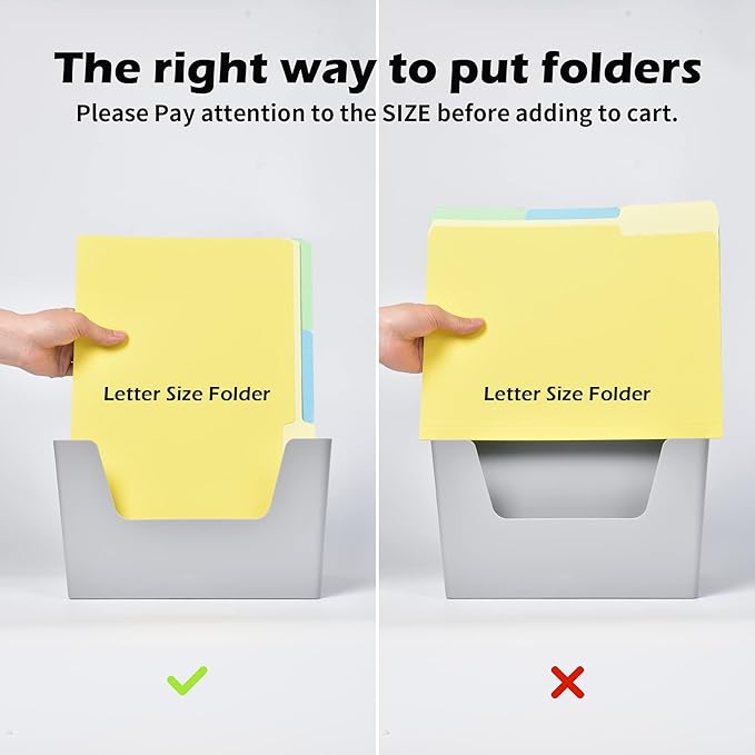 YOHOM No Drilling File Holders (Grey 3)