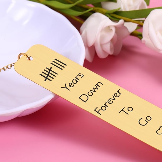 8th Anniversary Bronze Gifts for Him Her, Bronze Anniversary Wedding Gifts for Couple Husband Wife, 8 Year Anniversary Anniversary Bookmark, Bronze Gifts for 8th Gifts for Anniversary