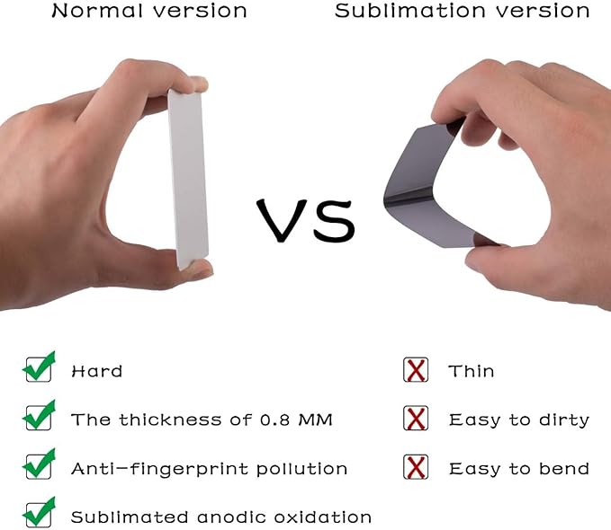 Thick Aluminum Metal Business Cards Anodized Aluminum 86 X 54 X 0.8mm 15 pcs Include Protector Sleeves (silver)