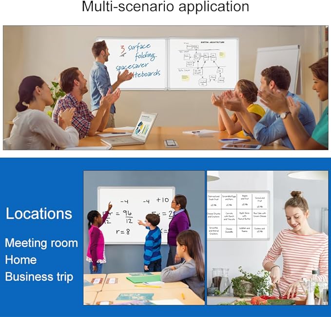 DEVELOP Magnetic Dry Erase Board 18x24 Inch, Small Aluminum Frame Wall-Mounted Whiteboard with Detachable Marker Tray, Hanging Writing Board for Home Office School Classroom