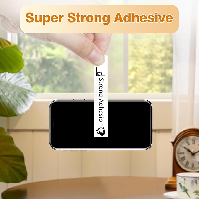 Phomemo D30 Continuous White Label Paper • 0.59"x23.62" • (15mm X 6m) • Black on White • Compatible for D30 Label Maker • Thermal Printing Inkless & Clean • Labeling for Home Organization & Office