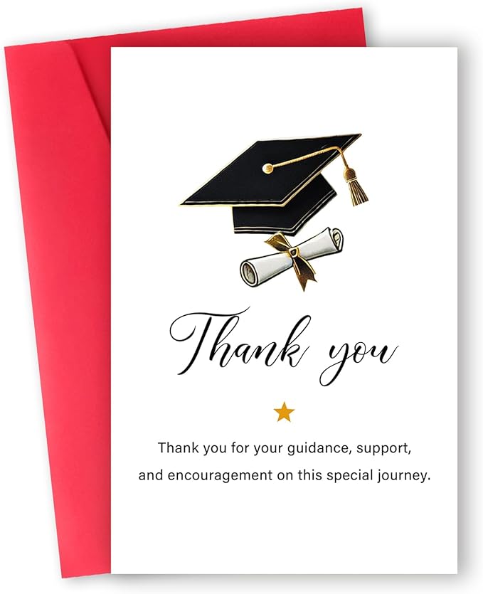 Funny Graduation Thank You Card with envelopes, Teacher Thank You Gifts for Women Men