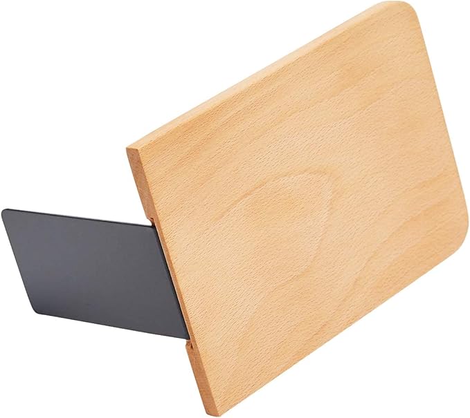 Pandapark Wood Bookends,Non-Skid Bookend for Shelves,Heavy Duty Bookends,Book Stand for Books/CDs,1 Pair