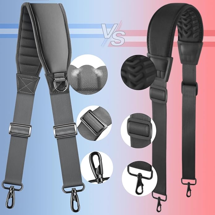 ZINZ 3D Air Cushion Bag Strap 59 inch Adjustable Belt with Padded & Dual Clasps & Swivel Hooks, Comfort Strap for Bags