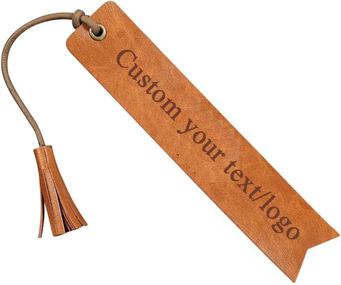 Custom Bookmark Leather Bookmarks for Men Women Teen Boys Girls Favor Bookmark Wedding Reader (Custom You Text)