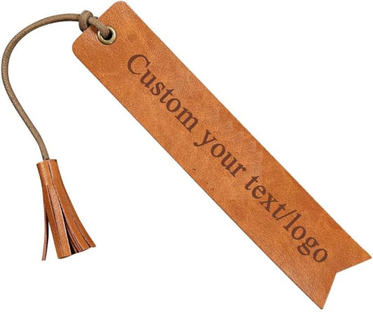 Custom Bookmark Leather Bookmarks for Men Women Teen Boys Girls Favor Bookmark Wedding Reader (Custom You Text)